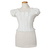 Puff Sleeve White Cotton Casual Lolita Blouse