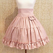 Short Pink Terylene Sweet Lolita Skirt with Cute Bow