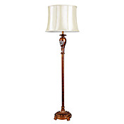 Comtemporary Fabric and Resin Floor Light with 1 Light in Antique Bronze Finish
