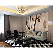 Botanische Brown Tree Hedendaagse Grafische Natuur Mural