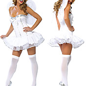 Las mujeres atractivas Ángel Blanco Halloween Costume (3 Piezas)