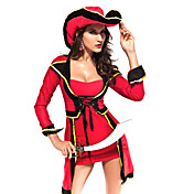 Sexy Damen Red Marauder Pirate Halloween-Kostüm (5 Pieces)