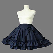 Knee-length Pure Color Cotton Classic Lolita Skirt