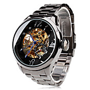 Orologio analogico, automatico, in acciaio, da uomo - Nero