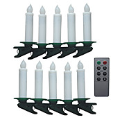 Telecomando Natal Lâmpadas LED Vela (10-Pack)