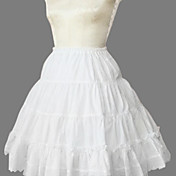 Knie-lengte Pure White Cotton Princess Lolita rok