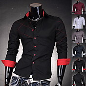 Men's Slim Long Sleeves Cotton Shirt