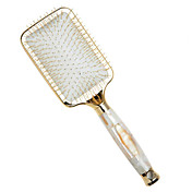 Anti-Static Luftpudesystem Curly Shell og Rubber Paddle Hair Brush