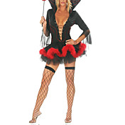 Fancy Demon Dress Halloween kostume (3 stk)