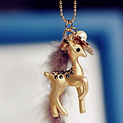 Women's Feather Deerlet Necklace