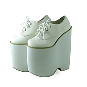 Handmade White PU Leather 22cm Platform Classic Lolita Shoes