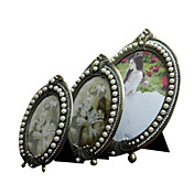 6" 7" 10" Classic Pearls Picture Frame in Polyresin-Set of 3