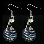 Elegant Alloy Round Crystal Drop øredobber (Flere farger)