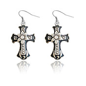 Klassiske Alloy Cross Design Drop øredobber