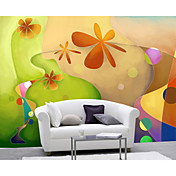 Abstract Contemporary Graphics Kids Rooms Mural