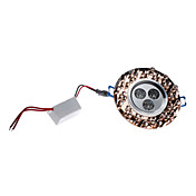 3x1W 240-260LM 3000-3500K Warm White Light Gold Diamonds Crystal LED Ceiling Bulb (85-265V)