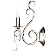 40W Traditional Metal Wall Light with 1 Light in Candle Feature