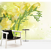 Yellow Floral Natur Mural