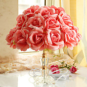 40W E27 Creative Table Lamp with Fabric Flowers on the Shade