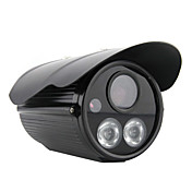Double Caméra 700TVL LED Lampes IR de sécurité Bullet - Noir