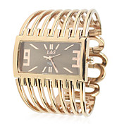 Vrouwen Metal Band Analoog Quartz armband horloge met Rolling Kralen Versiering (Golden)