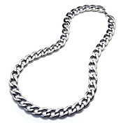 argento collana di titanio (56 * 1.4 * 0,4 centimetri)