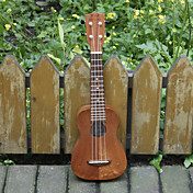 Koa Pili Koko - (mhy-sl) Todo sólido de caoba Diapasón extendido Ukulele Soprano con bolsa / Correa
