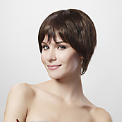 mono superiore al 30% umano capelli marroni parrucca capelli corti