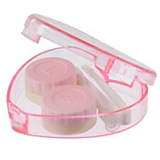 Heart-Shaped Transparent Kontakt Lens Case (Random Color)