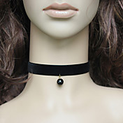 Handmade Black Velvet Classic Lolita Necklace with Pendant