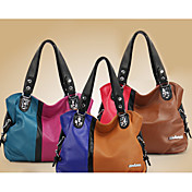 Women's Vintage Contrast Color Splicing Tote(41*14*29CM)