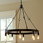 60W E27 Retro Style Iron Pendent Licht met 8 Lights