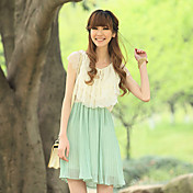 Women's Layer Flower Hem Swing Dress