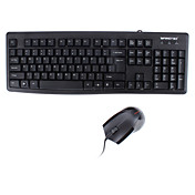 Anti-skid Waterproof PS/2 QWERTY Keyboard & USB Optical Mouse Combo