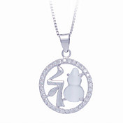 Women's Silver Pendant(incl.box and necklace)
