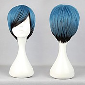 peruca lolita inspirado por zíper azul gal cor gradiente 32 centímetros oji