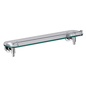 contemporanea solido muro in ottone cromato montaggio a mensola in vetro argento