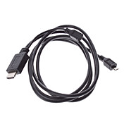 MHL Male to HDMI Male + Micro USB Female Adapter Cable for Samsung Cellphones and Others