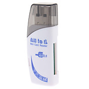 4-in-1 USB 2.0 Card Reader for MS/M2/SD/MicroSD Card