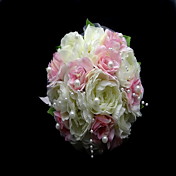 Dejlige Satin / Bomuld Round Shape Wedding Bouquet