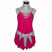 Girl's Elasticated Figure Skating Dress (Red)