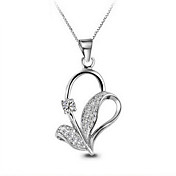 Women's Silver Flower Pendant(incl.box and necklace)