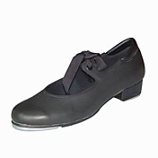 Leather Upper Ballroom Tap Dance Shoes for Women Tap Included(More Colors)