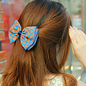 Handmade Blue and Pink Satin 13cm Bow Sweet Lolita Headdress
