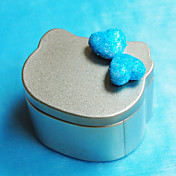 Cat Shape Metal Favor Tin With Hearts (Set of 12)