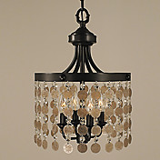 60W Pendent Light with 4 lights with Shells on the Shade