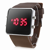 Sporief LED-Horloge Met Bruin Bandje