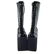 Håndlavet Sexy Cool Sort PU læder 20cm Platform Punk Lolita Boots