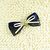 Handmade Blue and Black Satin and Organza 8.5cm Bow School Lolita Headdress