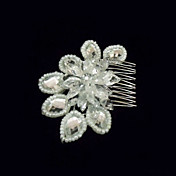 Legering med Crystal / Imitation Pearl kvinners hår Combs